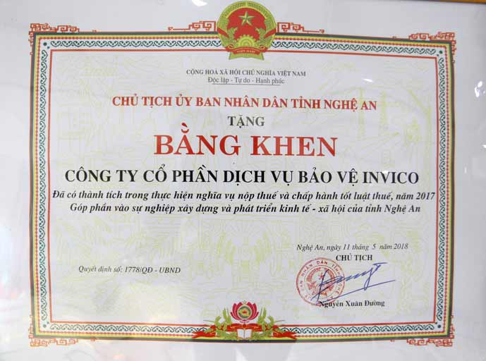 2018 bang khen tinh